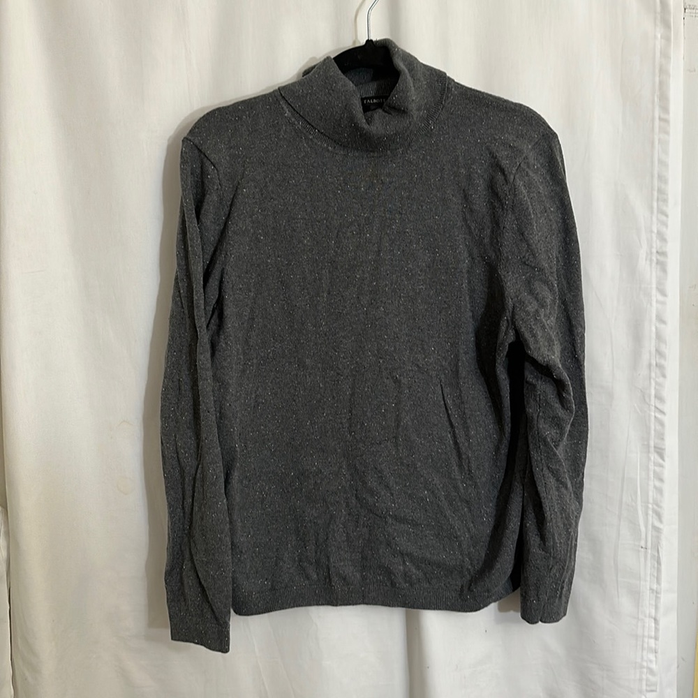 Talbots Grey Speckled Turtleneck